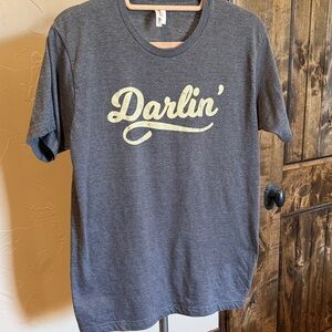 Tultex Charcoal Graphic 'Darlin'' Short Sleeve Tee